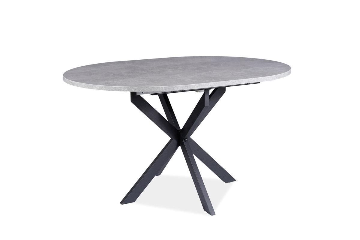 Стол Gaston 100 см Эффект бетона/Черный (100-135)