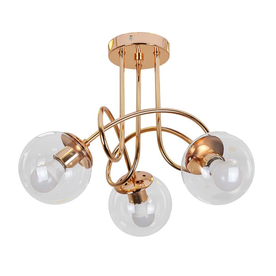 Люстра потолочная молекула Levistella 7529903-3 GOLD+CL Золотой/Прозрачный