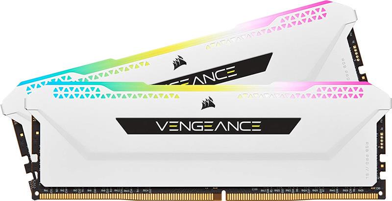 Оперативная память Corsair Vengeance RGB Pro SL DDR4 2x8GB/3600 White (CMH16GX4M2D3600C18W)