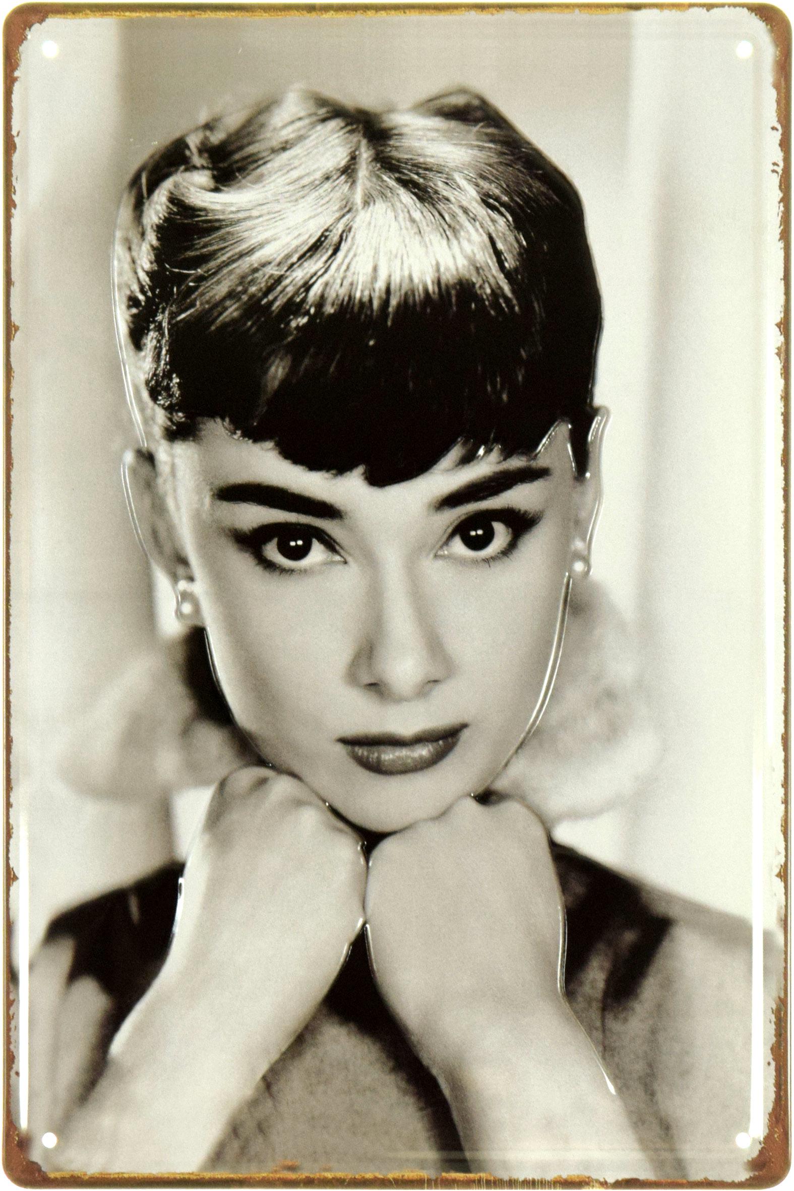 Табличка металева "Audrey Hepburn" 20x30 см (ms-104127)