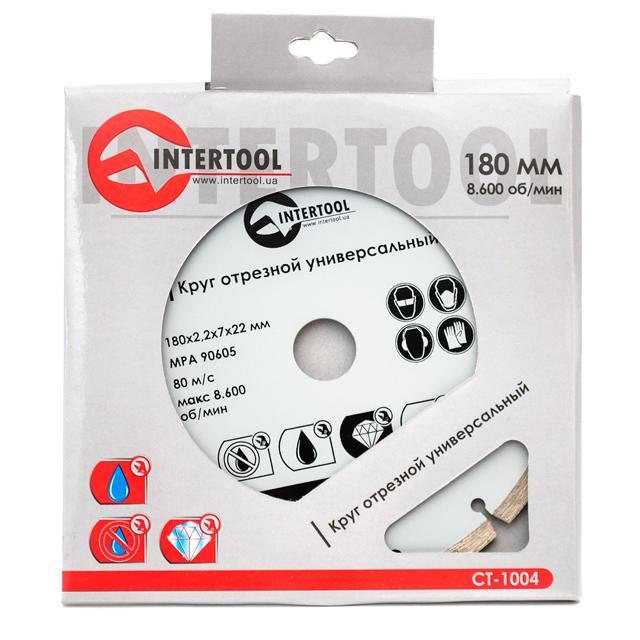 Диск отрезной сегментный Intertool CT-1004 алмазный 180 мм 16-18% (9757476) - фото 2