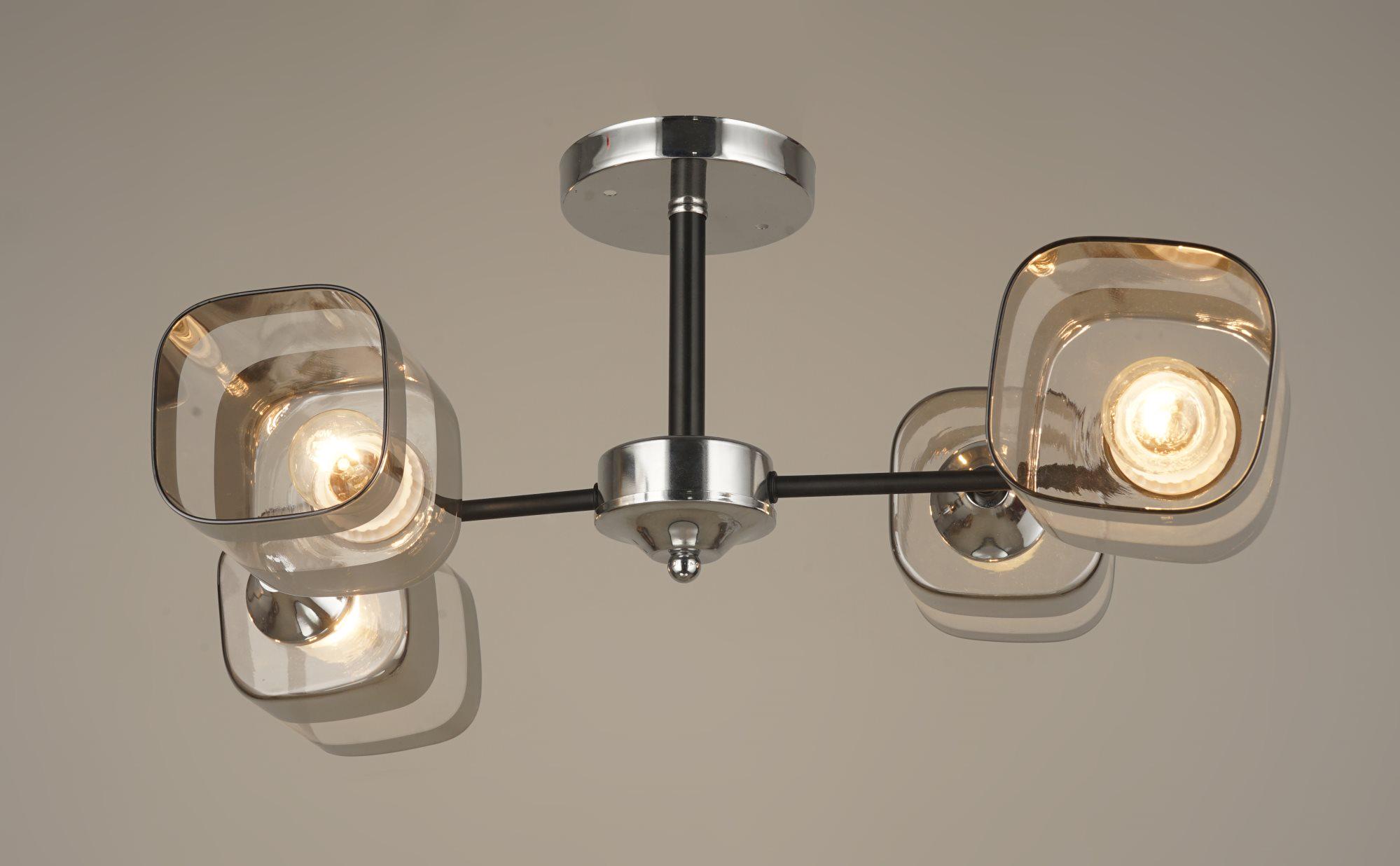 Люстра потолочная Sirius B C1548/4 CH+BK