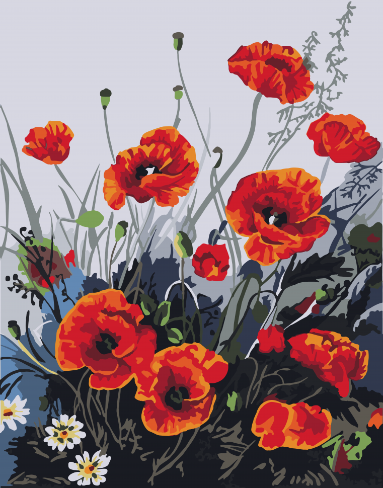 Картина по номерам Art Craft "Красочные маки" 40x50 см (13105-AC)