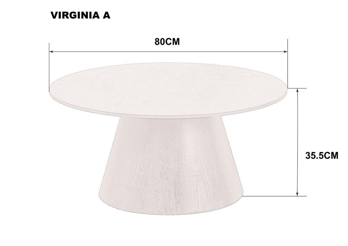 Стол журнальный круглый VIRGINIA Черный Глянец/Коричневый (VIRGINIAA) - фото 6 Стол журнальный круглый VIRGINIA Черный Глянец/Коричневый (VIRGINIAA) - фото 6