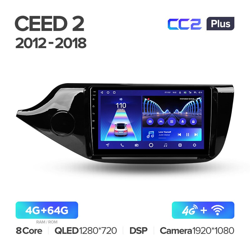 Автомагнитола штатная Teyes для Kia cee'd Ceed 2 2012-2018 Android CC2-PLUS 4+64G Wi-Fi (1464346210) - фото 2