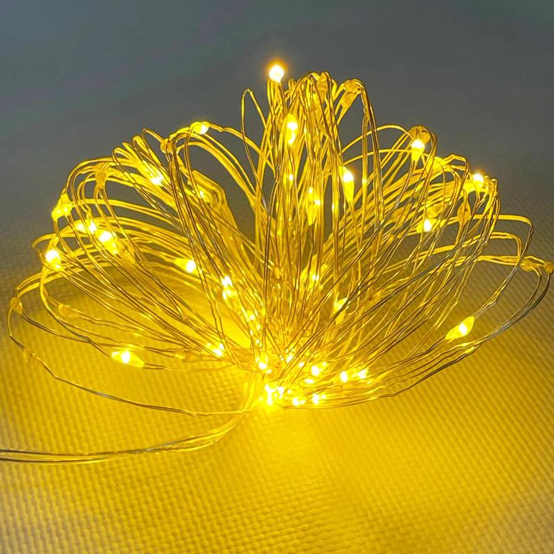 Гирлянда новогодняя 100 LED 10 м экстра теплый белый 8 режимов с диммированием от USB с пультом ДУ (51508) - фото 2 Гирлянда новогодняя 100 LED 10 м экстра теплый белый 8 режимов с диммированием от USB с пультом ДУ (51508) - фото 2