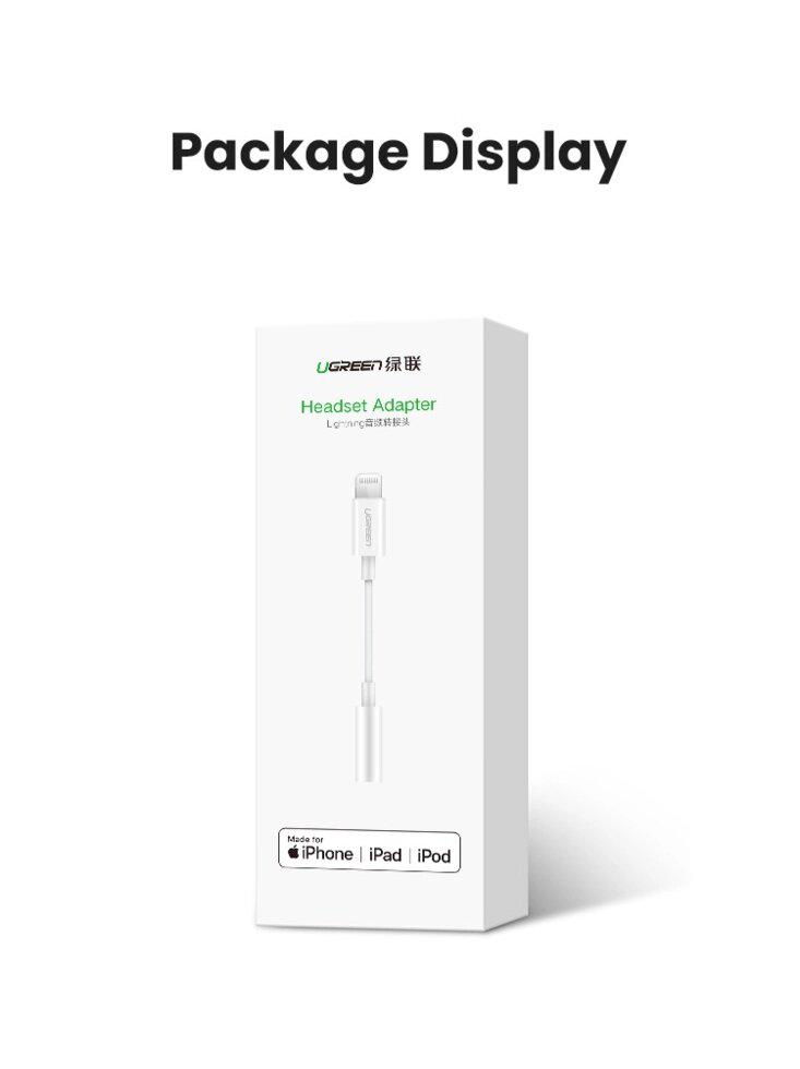 Адаптер для навушників UGREEN US212 Lightning to 3,5 мм White (30759) - фото 12