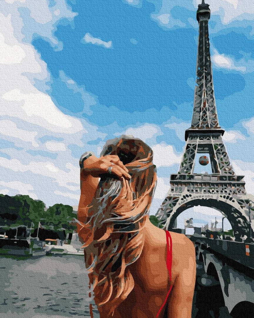 Картина по номерам Brushme Красавица в Париже 40х50 см (BRM36151)