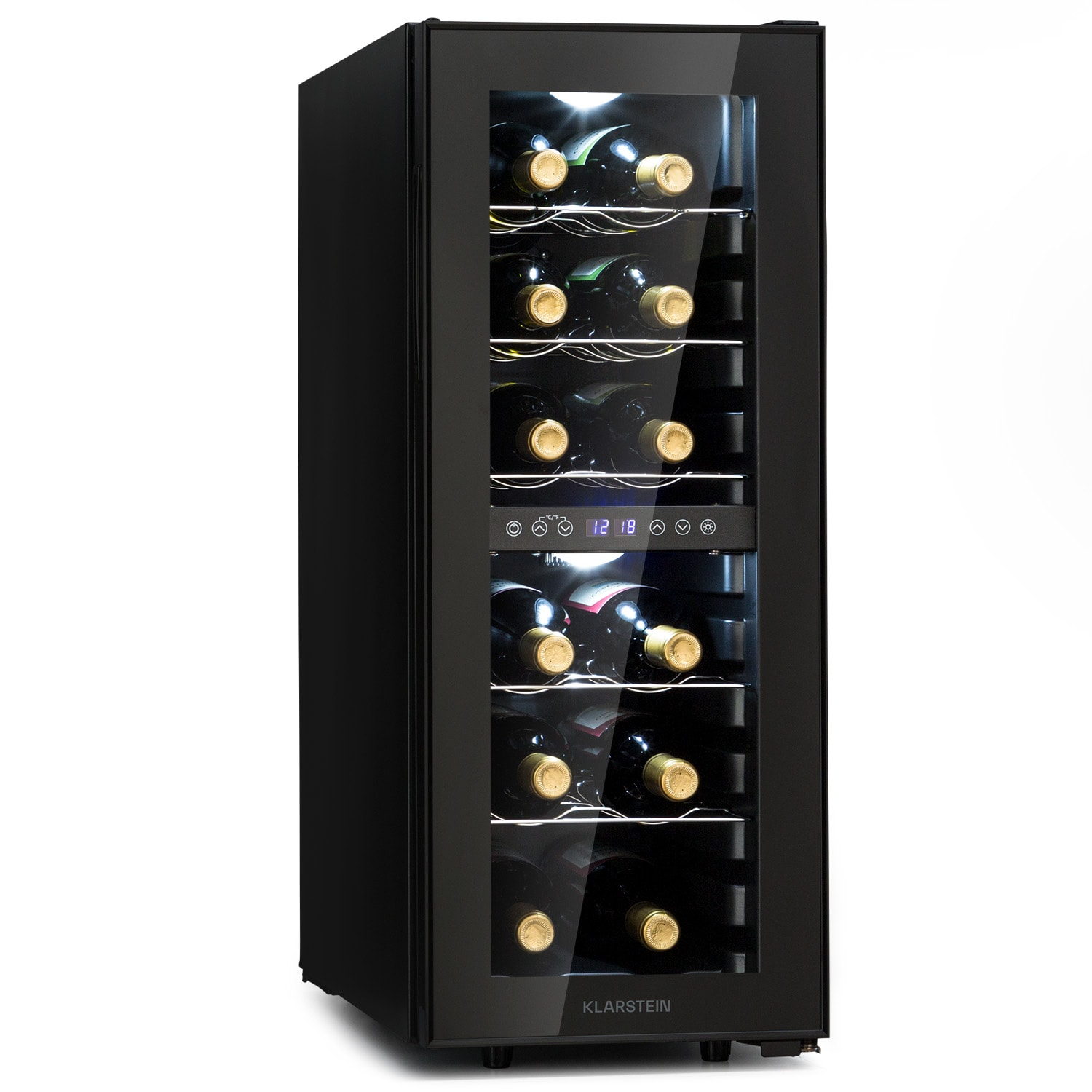 Винный шкаф KLARSTEIN Shiraz 12 Duo двухзонный 38 дБ (10041361)