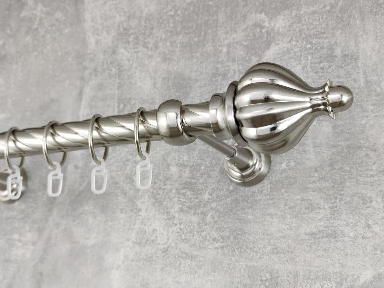 Карниз MStyle металлический для штор однорядный Таджа 25 мм крученый 240 см Сталь (5019252)