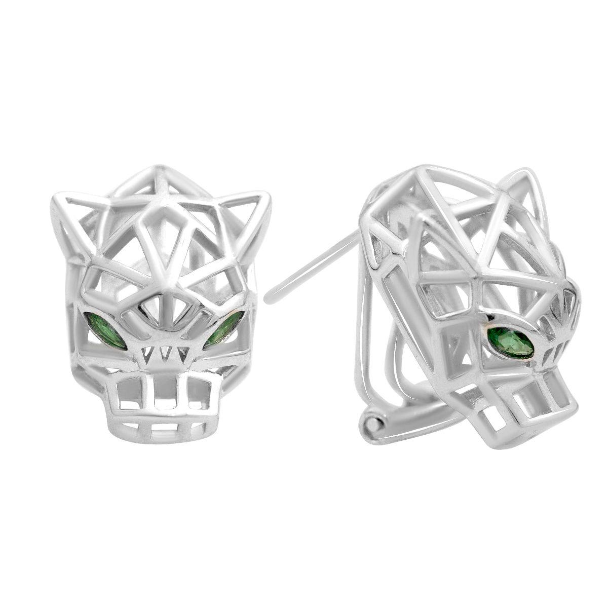 Серьги серебряные с фианитами (2144991)