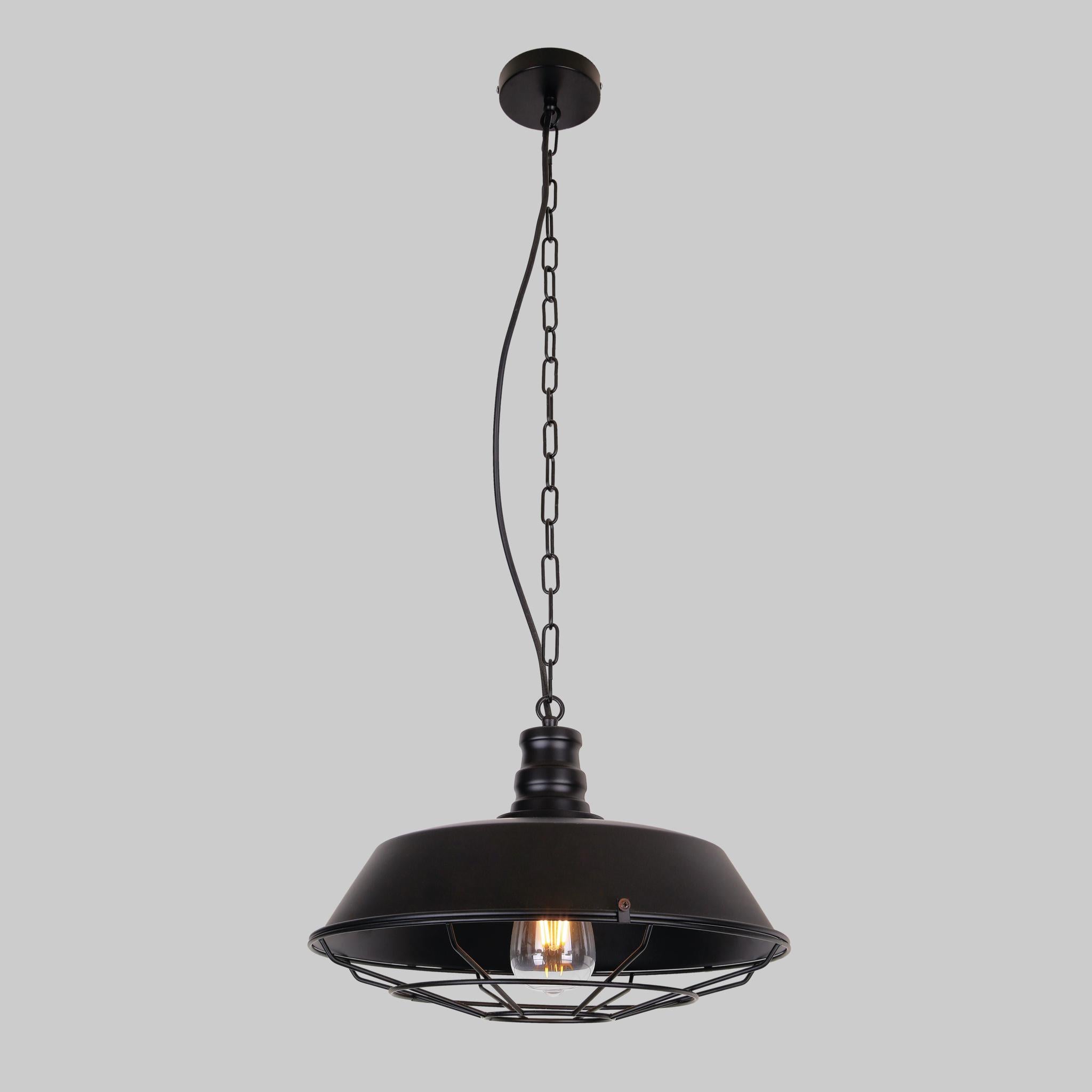 Люстра Lattice подвесная с решеткой 36х25 см Черный