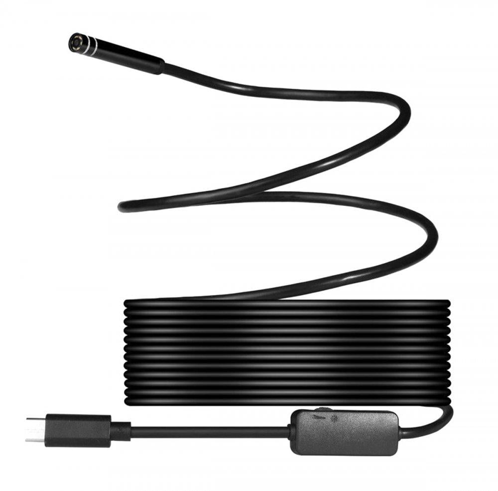 Эндоскоп автомобильный USB/Type C мягкий провод 5,5 мм 2 м для смартфона и ноутбука (2612939972)
