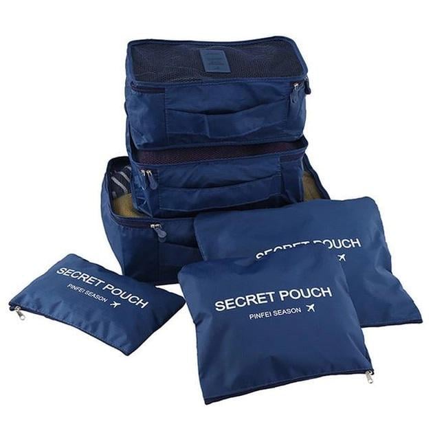 Набор дорожных органайзеров Secret Pouch 6 шт. Синий