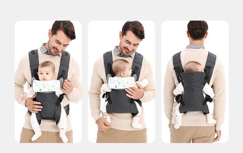 Рюкзак-кенгуру слінг Aixintu AXT-2313 для перенесення дітей Темно-сірий (3018) - фото 4 Рюкзак-кенгуру слінг Aixintu AXT-2313 для перенесення дітей Темно-сірий (3018) - фото 4