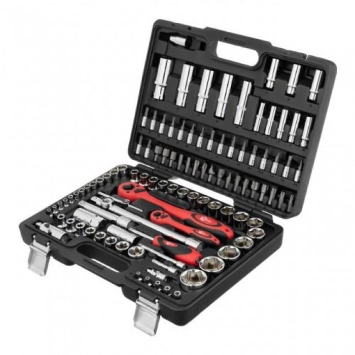 Набір інструментів Intertool ET-6108 Cr-V 1/2" та 1/4" 108 шт.
