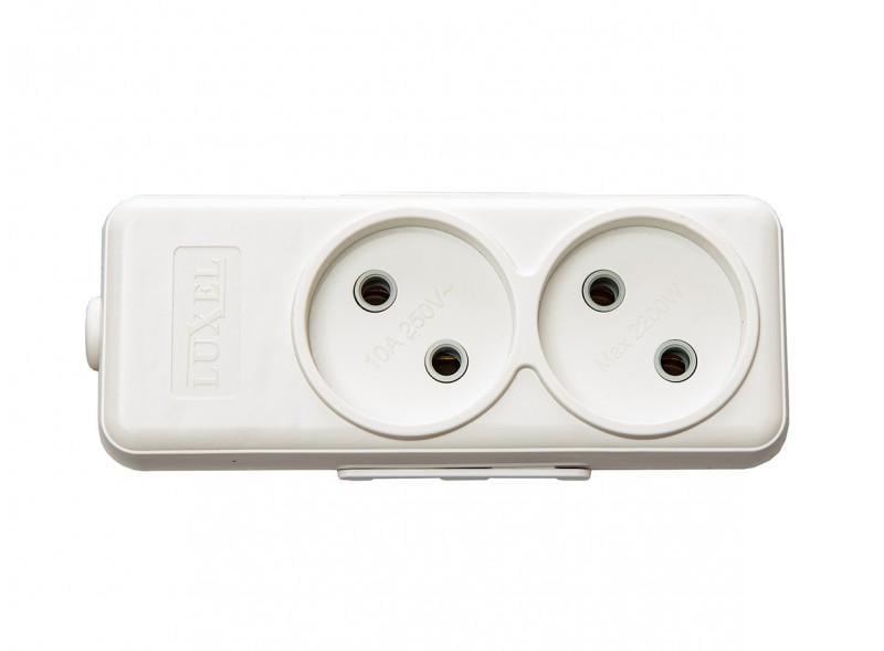 Колодка двомісна Luxel AURA б/з (7301)