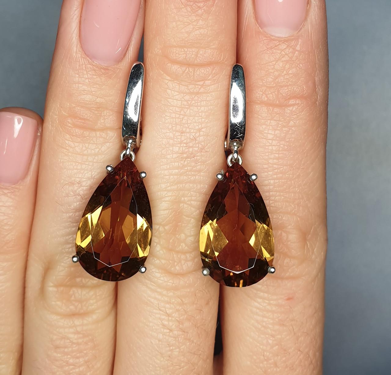 Серьги серебряные с султанитом 10,45 г (1388024397)