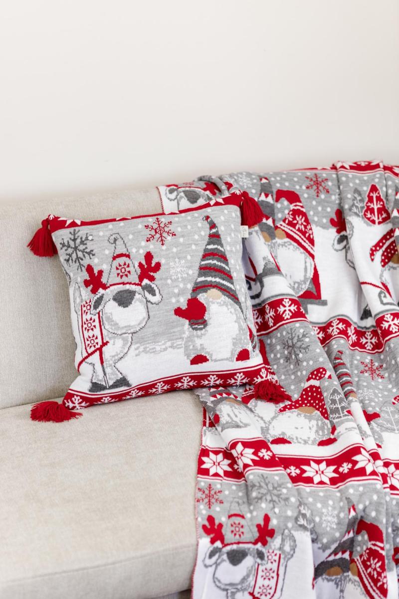 Наволочка в'язана Веселі гноми сіра 45х45 см (037490) - фото 5 Наволочка в'язана Веселі гноми сіра 45х45 см (037490) - фото 5