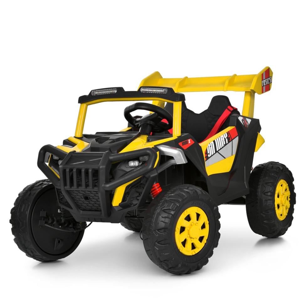 Дитячий електричний джип Bambi Racer 12V одномісний до 30 кг Жовтий (DE-169-E-940)