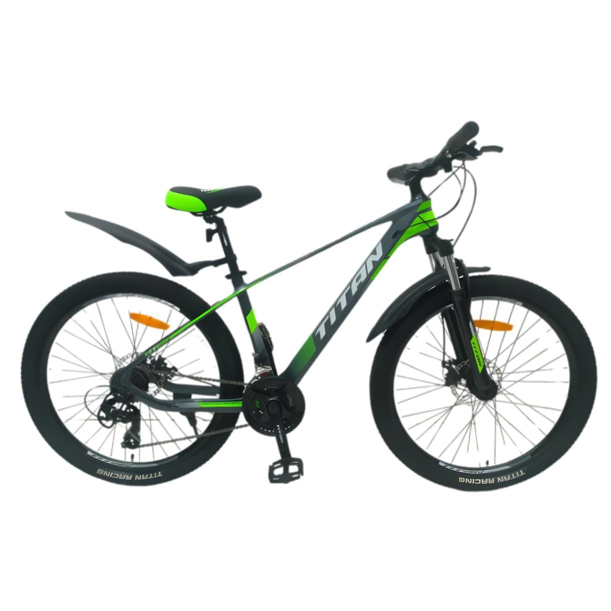 Велосипед Titan Shadow 2024 26" 15,5" Сірий/Зелений (437)