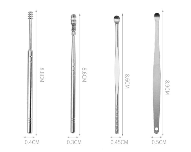 Набір інструментів Tool Set для чищення вух у комплекті з чохлом 6 шт. Жовтий - фото 6