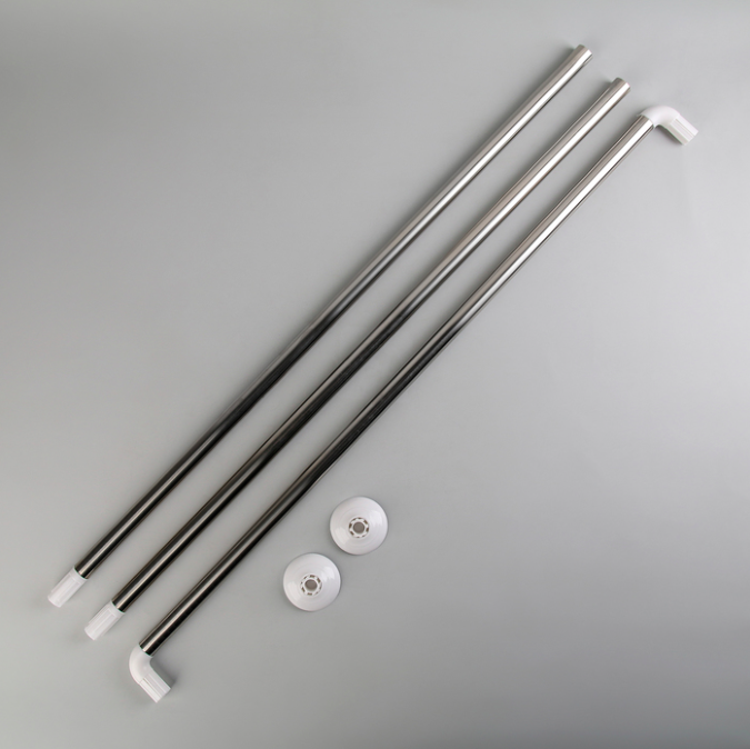 Карниз для ванной комнаты 3 трубы Хромированный (8 Vin Kha) - фото 2 Карниз для ванной комнаты 3 трубы Хромированный (8 Vin Kha) - фото 2