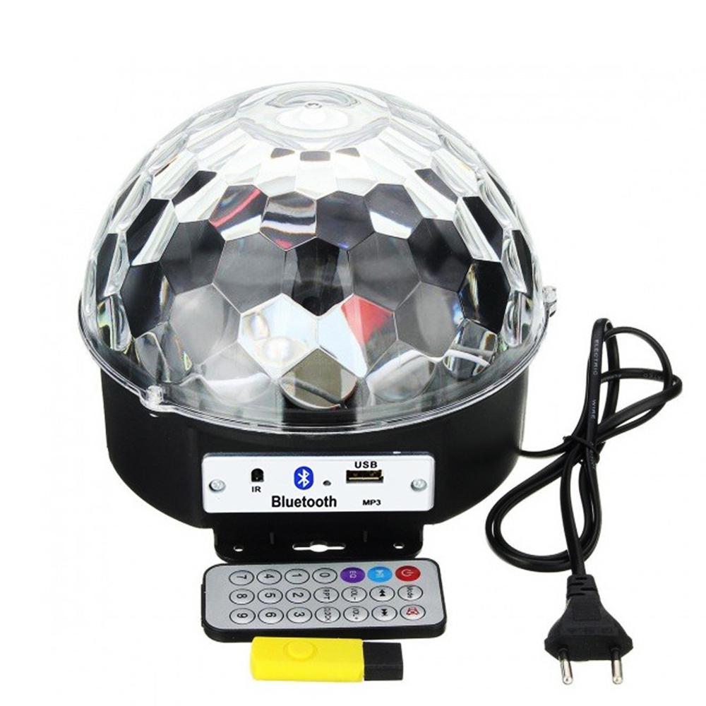 Светодиодный диско-шар Wuw Led Magic Ball с Bluetooth и MP3 Черный (90485del)