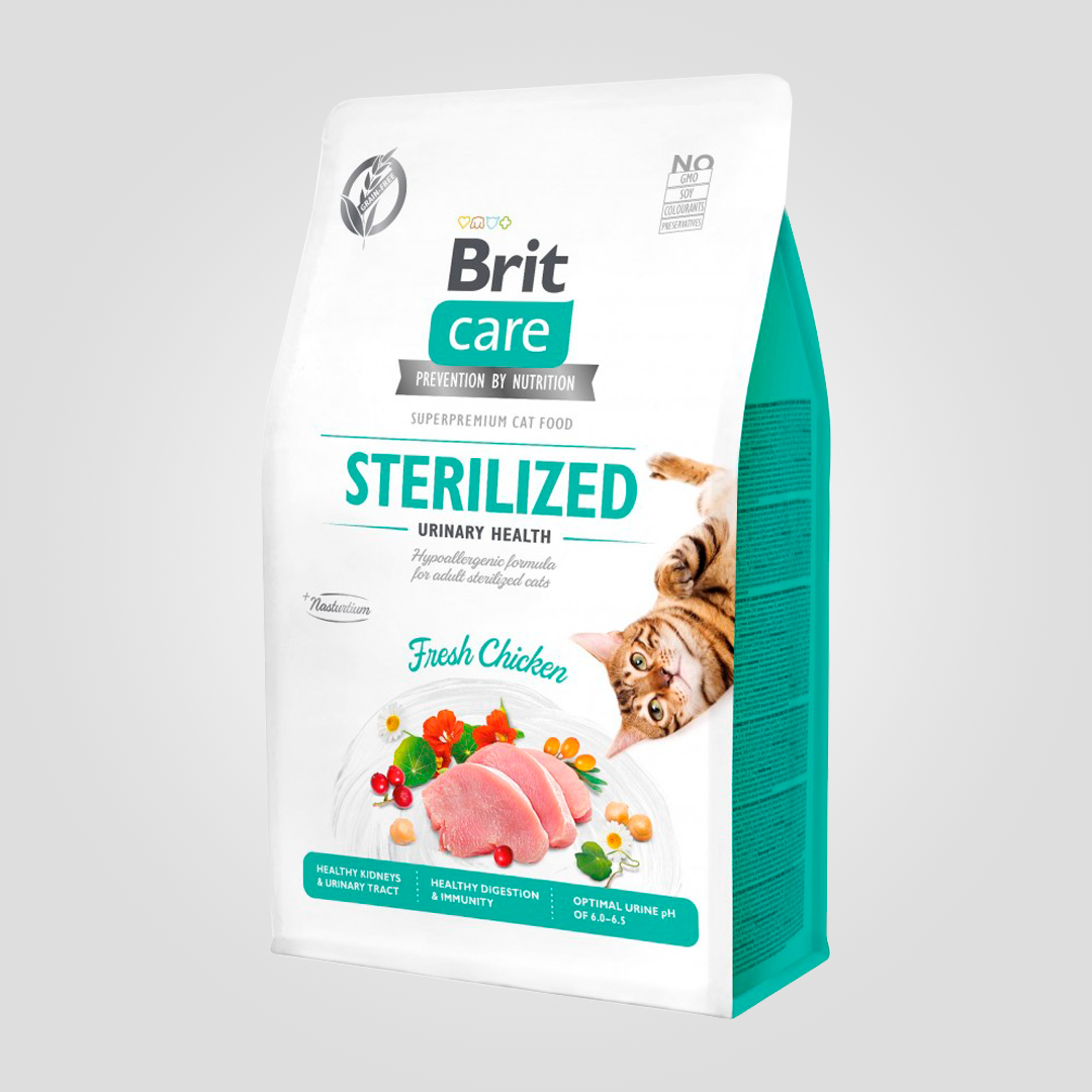 Корм сухий Brit Care Sterilized Urinary Health для стерилізованих кішок з куркою 400 г (20504501)
