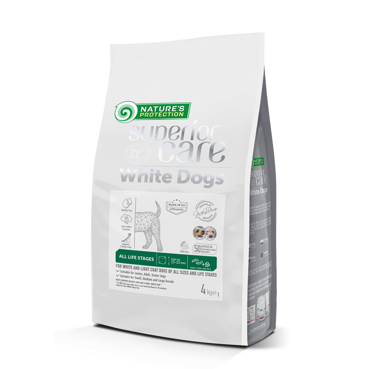 Корм сухой для собак Nature's Protection Superior Care White Dogs Insect All Sizes and Life Stages 4 кг (24149347)