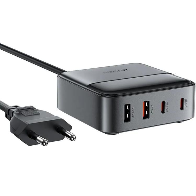 Зарядное устройство Acefast Z6 65W 2xType-C 2xUSB Gan Fast Charger 1,5 м Space Grey (6974316283324) - фото 1 Зарядное устройство Acefast Z6 65W 2xType-C 2xUSB Gan Fast Charger 1,5 м Space Grey (6974316283324) - фото 1