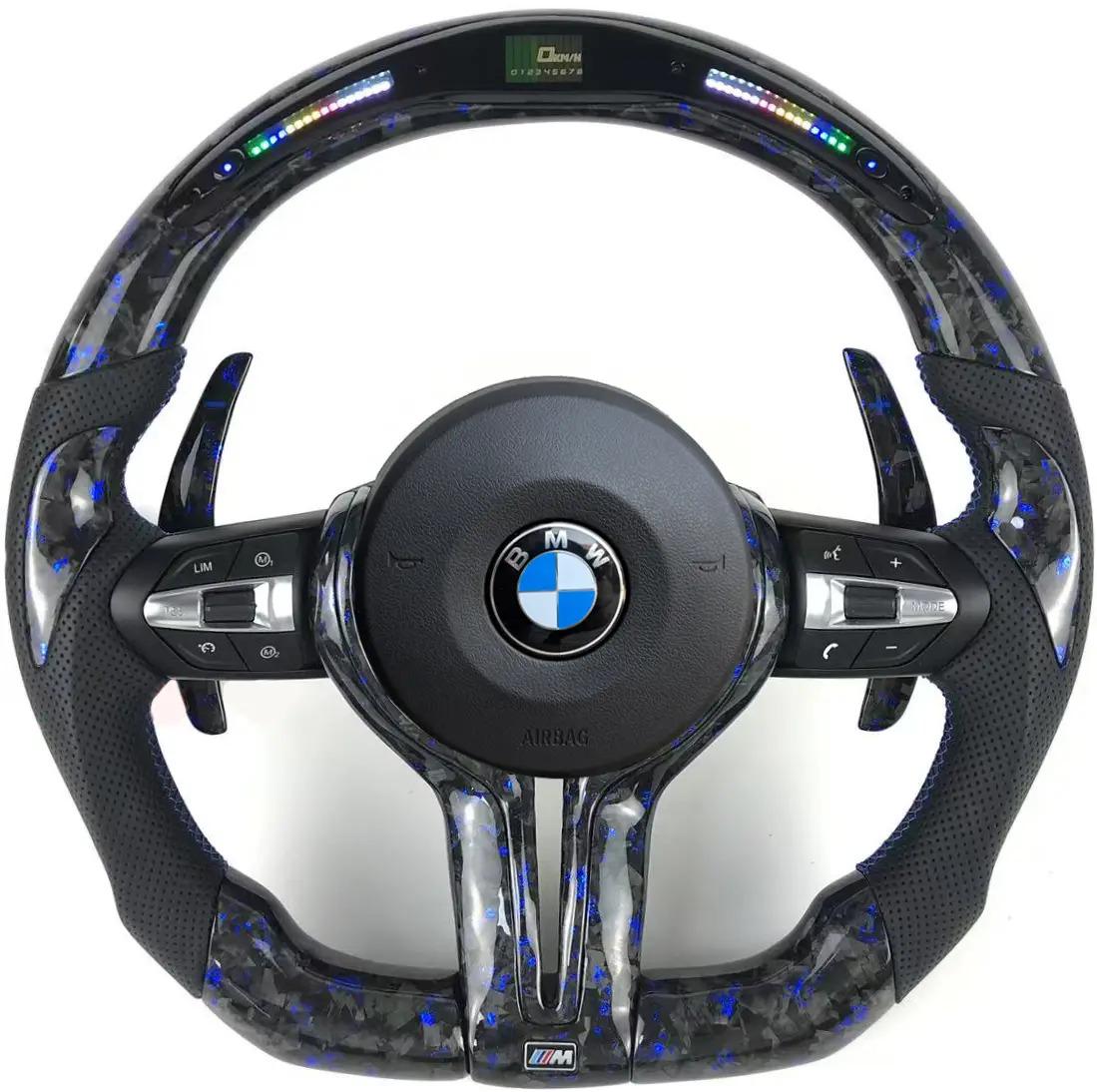Кермо коване M карбон + Led екран BMW F20/F21/F22/F23/F30/F31/F32/F33 X3/F25/F26/F15 Синій