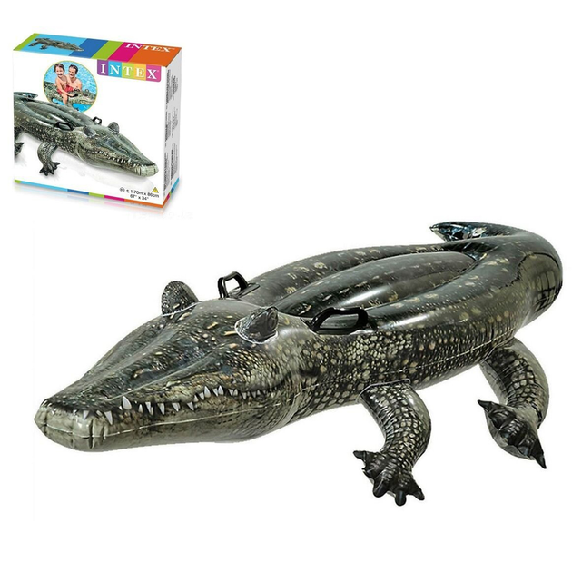 Надувний матрац для плавання Intex 57551 Алигатор одномісний (14893282)