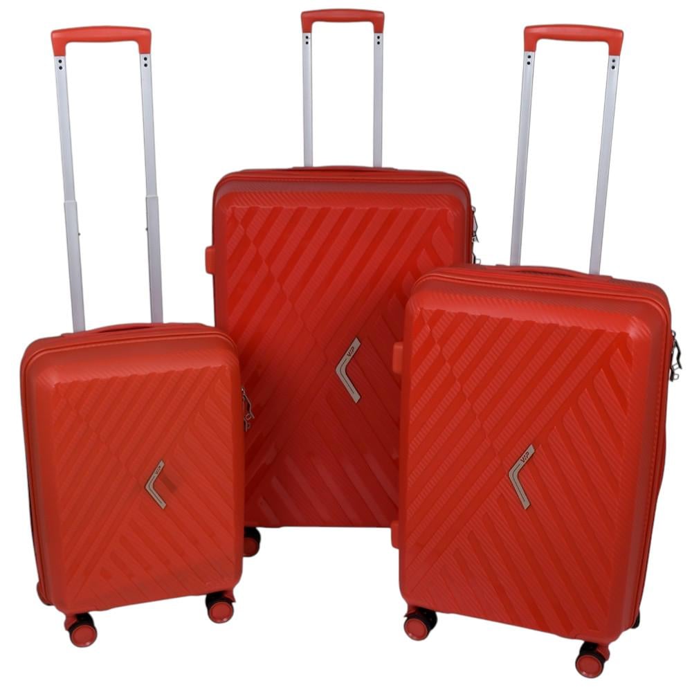 Комплект чемоданов с кодовым замком R37252-R 3 шт. 20/24/28" гибкий материал Красный (33148736)