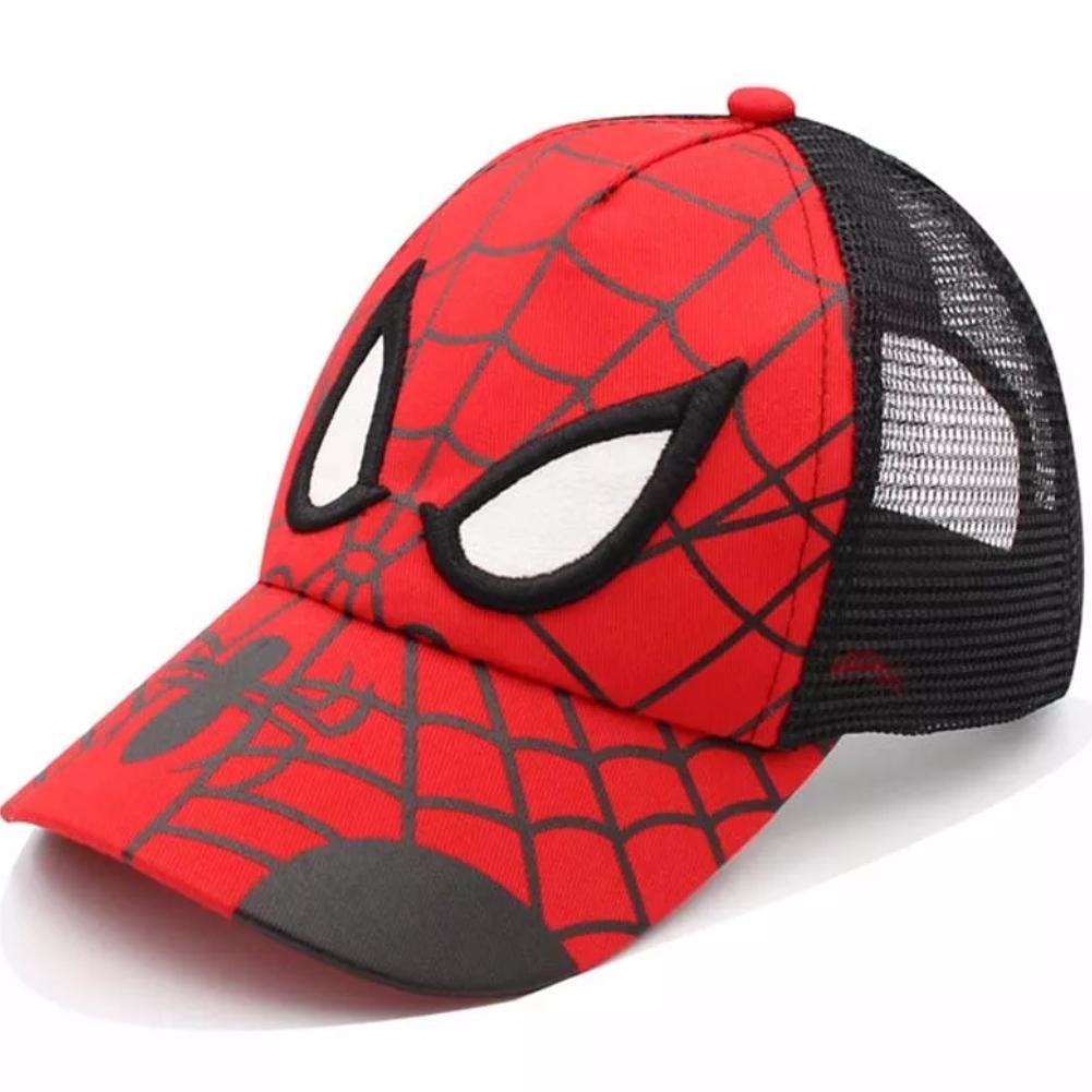 Детская кепка Тракер Человек Паук Spider Man с сеточкой унисекс Черный