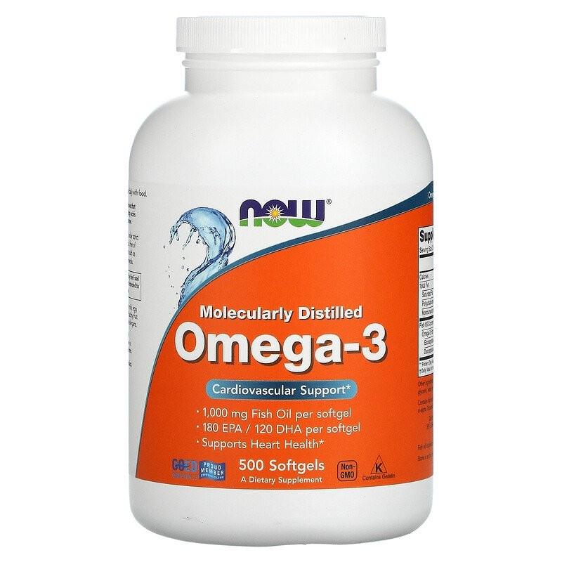 Жирные кислоты NOW Foods Omega 3 500 капсул