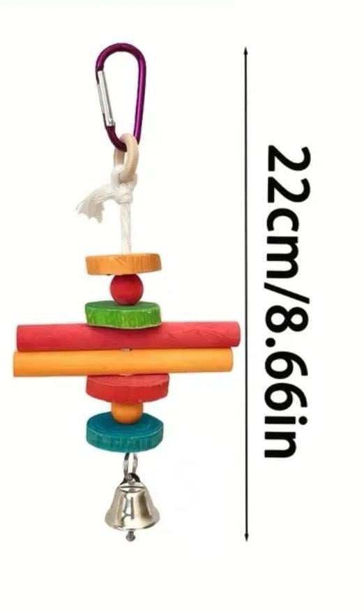 Игрушка подвесная для попугаев деревянная 22 см (27435493) - фото 5 Игрушка подвесная для попугаев деревянная 22 см (27435493) - фото 5