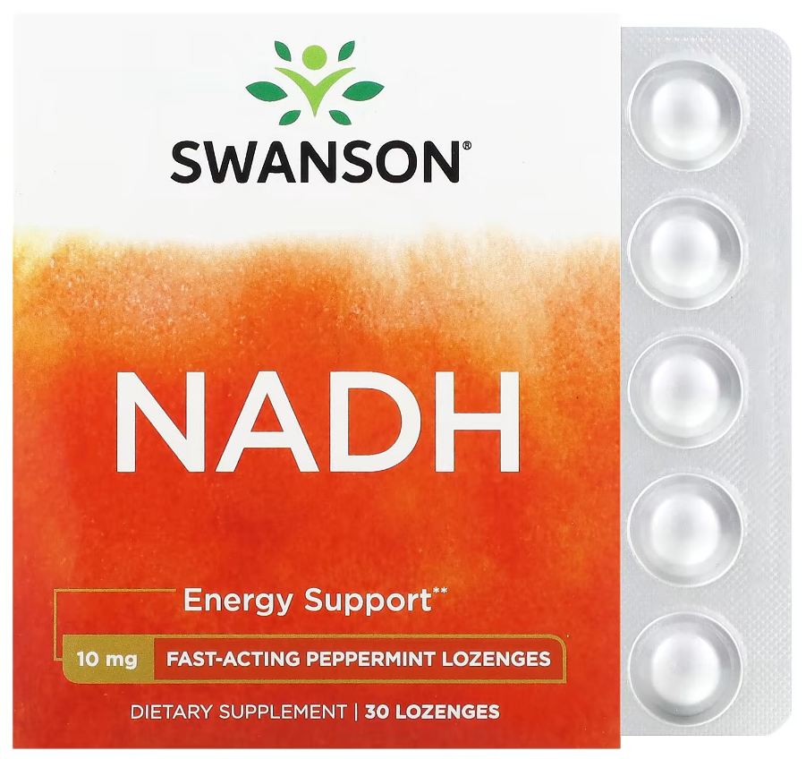 Пищевая добавка быстродействующая НАДН Swanson NADH 10 мг 30 леденцов