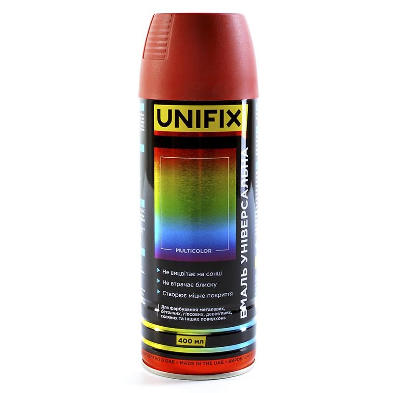 Эмаль универсальная акриловая Unifix 400 мл RAL3011 Вишневый глянец (951038)