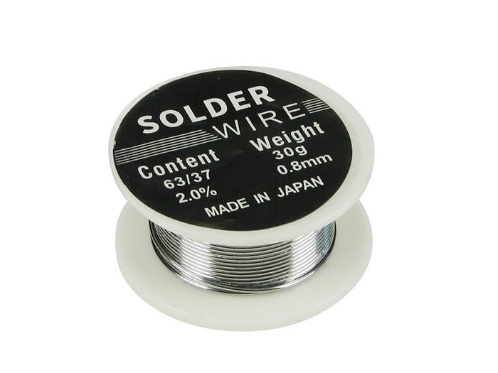 Проволока припой 30 г 0,8 мм 63Sn/37Pb