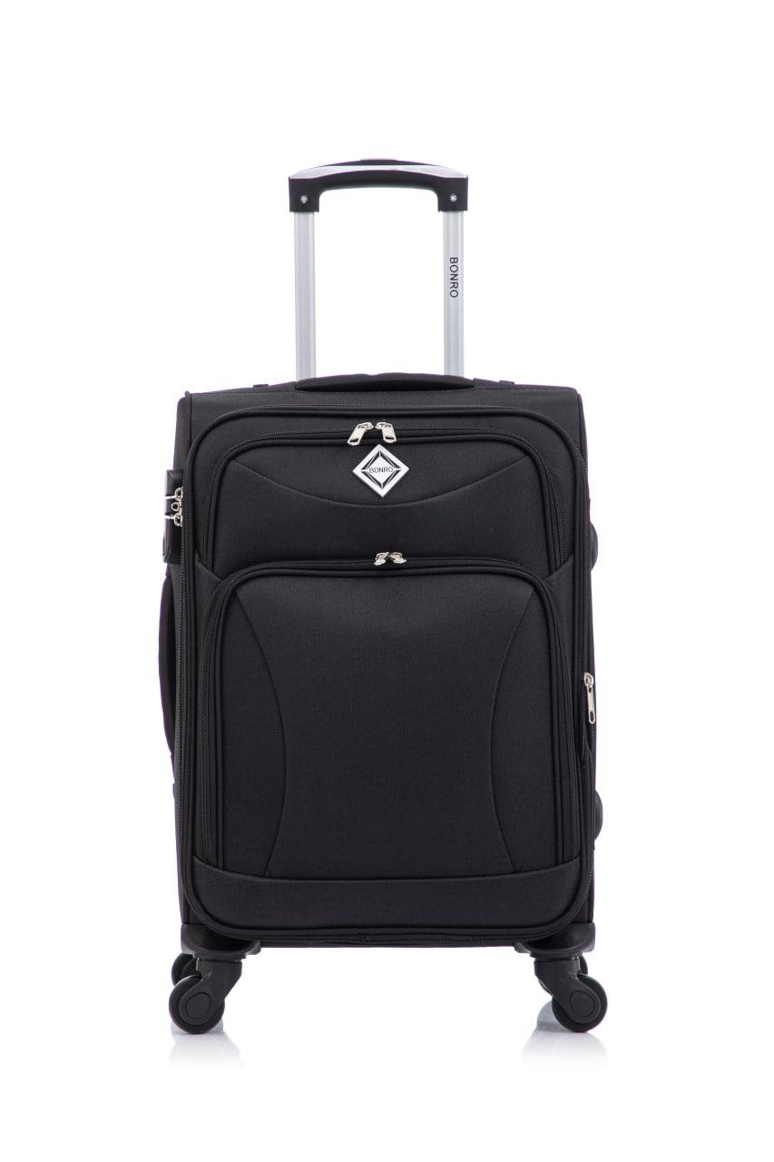 Чемодан Bonro Tourist 4 колеса невеликий Чорний (2199) - фото 19