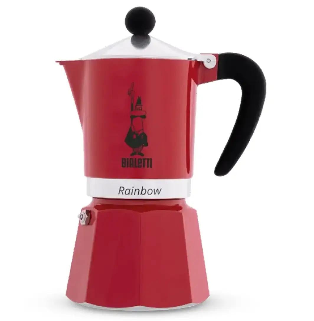Гейзерна кавоварка Bialetti Rainbow на 6 чашок 270 мл Червоний (0004963/NP)