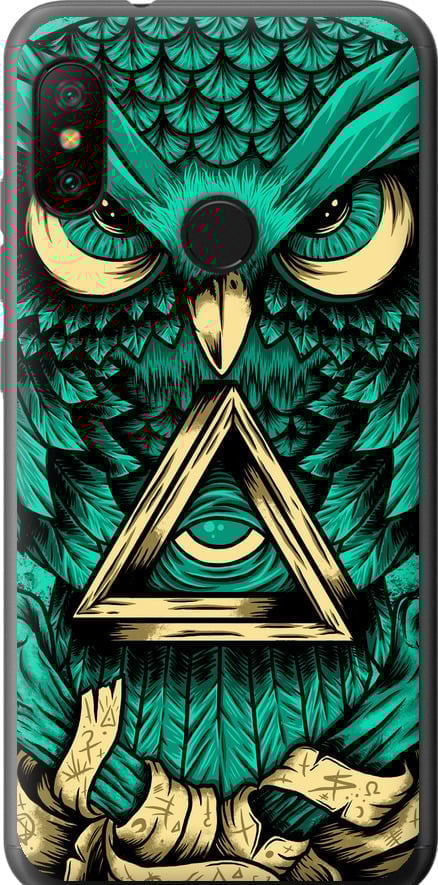 Чехол на Xiaomi Mi A2 Lite Сова Арт-тату (3971u-1522-42517)