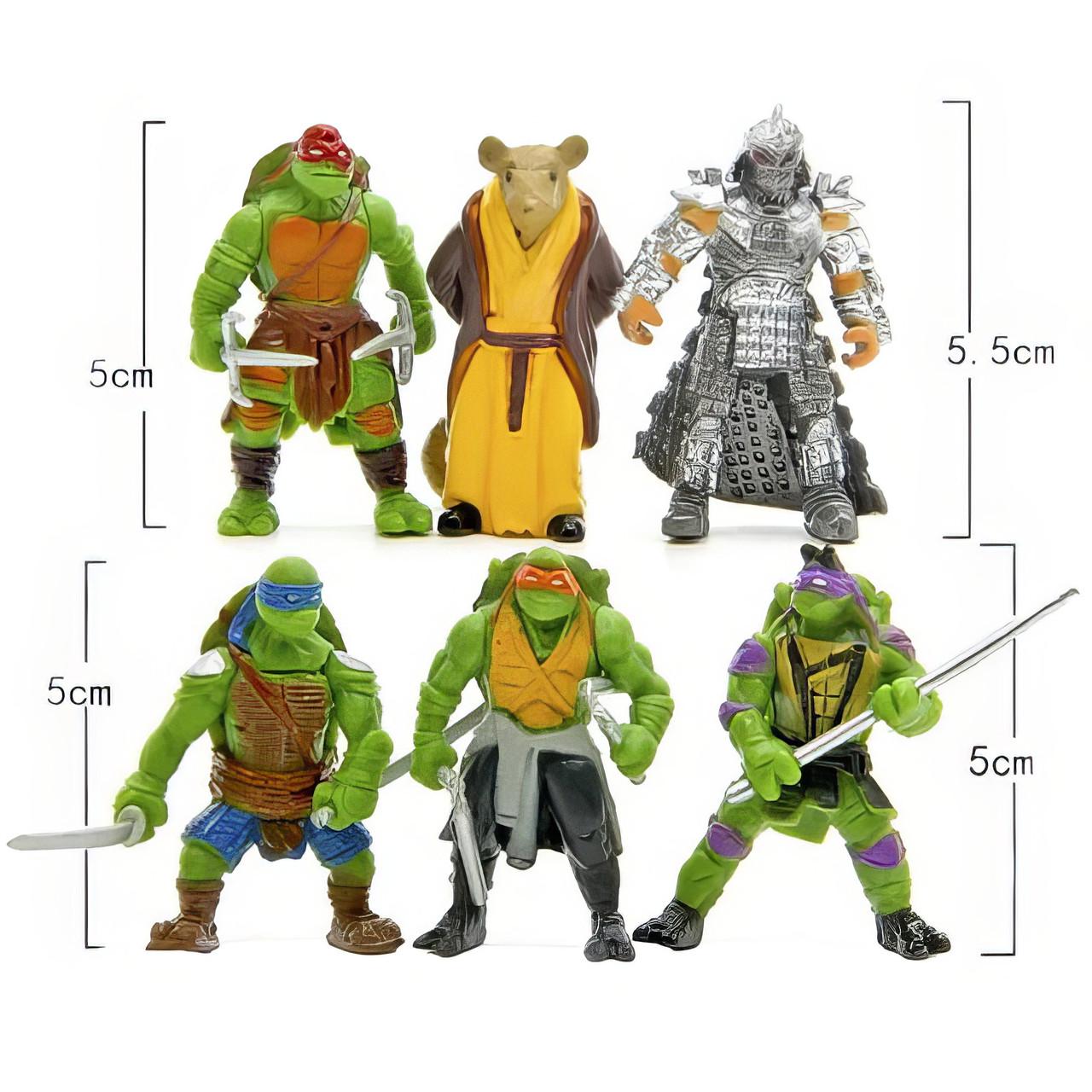 Набор фигурок TMNT Ракушки Ниндзя 6в1 5 см (17662660) - фото 2