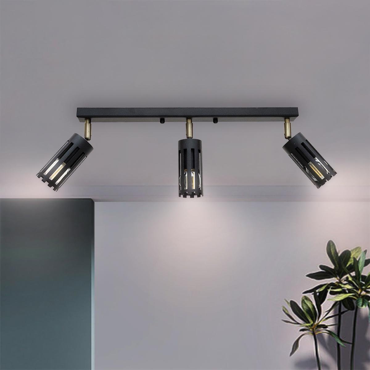 Спот-светильник MSK ELECTRIC Teramo с поворотным механизмом под три лампы Е27 Черный (NL 18050-3 BK)