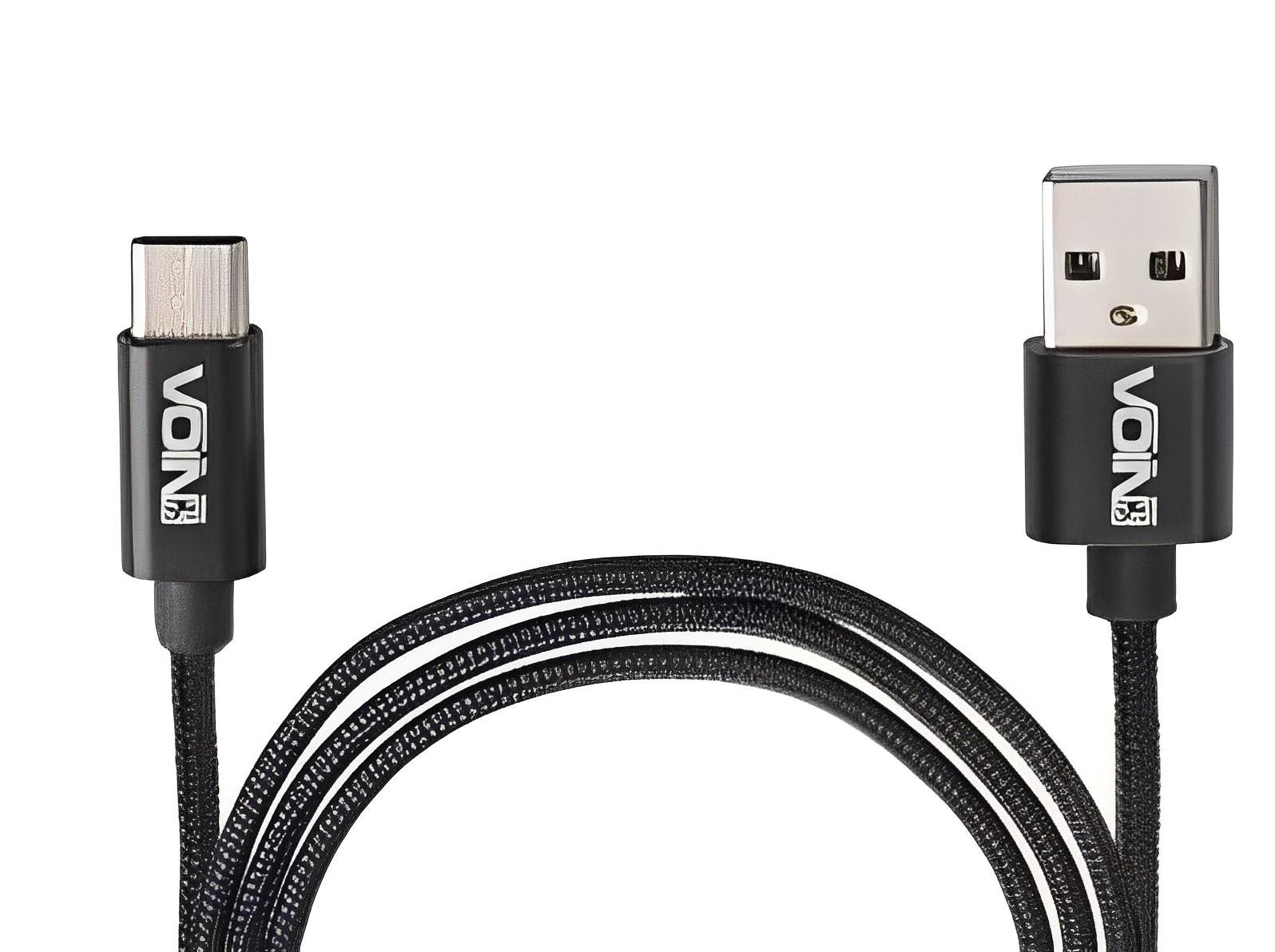 Кабель Voin CC-1801C BK USB-Type C 3 А 1 м Black (CC-1801C BK)