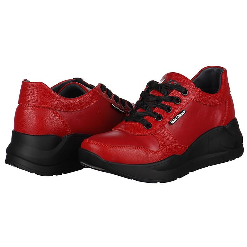 Кроссовки женские Nika Veroni 880 кожа р. 36 Красный (03182)