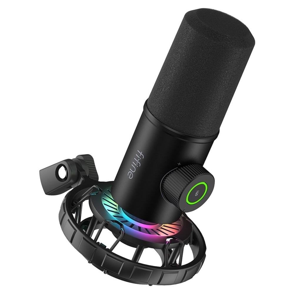 Мікрофон студійний Fifine K658 USB динамічний кардіоїдний з RGB підсвічуванням Чорний (629645) - фото 3 Мікрофон студійний Fifine K658 USB динамічний кардіоїдний з RGB підсвічуванням Чорний (629645) - фото 3