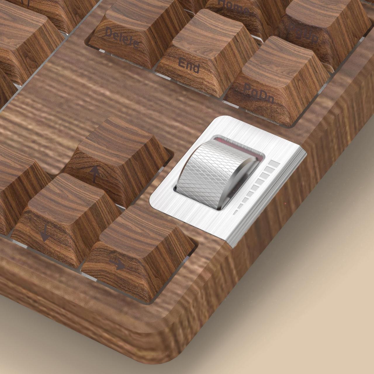 Клавіатура механічна дротова Womier F87 75% з колесом гучності RGB/PBT та hotswap (2671459066) - фото 6 Клавіатура механічна дротова Womier F87 75% з колесом гучності RGB/PBT та hotswap (2671459066) - фото 6