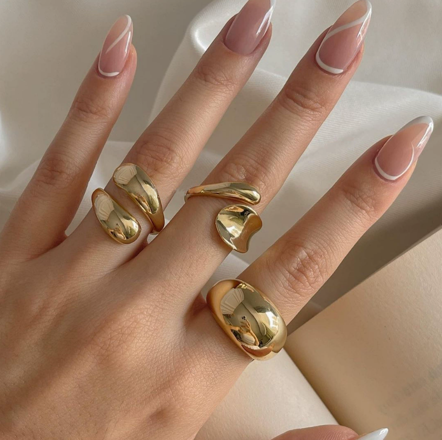 Набор кольца 3 шт. Золотистый (4C-51-1546-З)